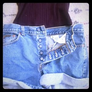 Vintage Calvin Klein high waisted jean shorts